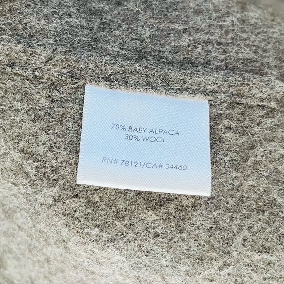 Eileen Fisher Baby Alpaca Wool Coat Grey Medium - Picture 4 of 7